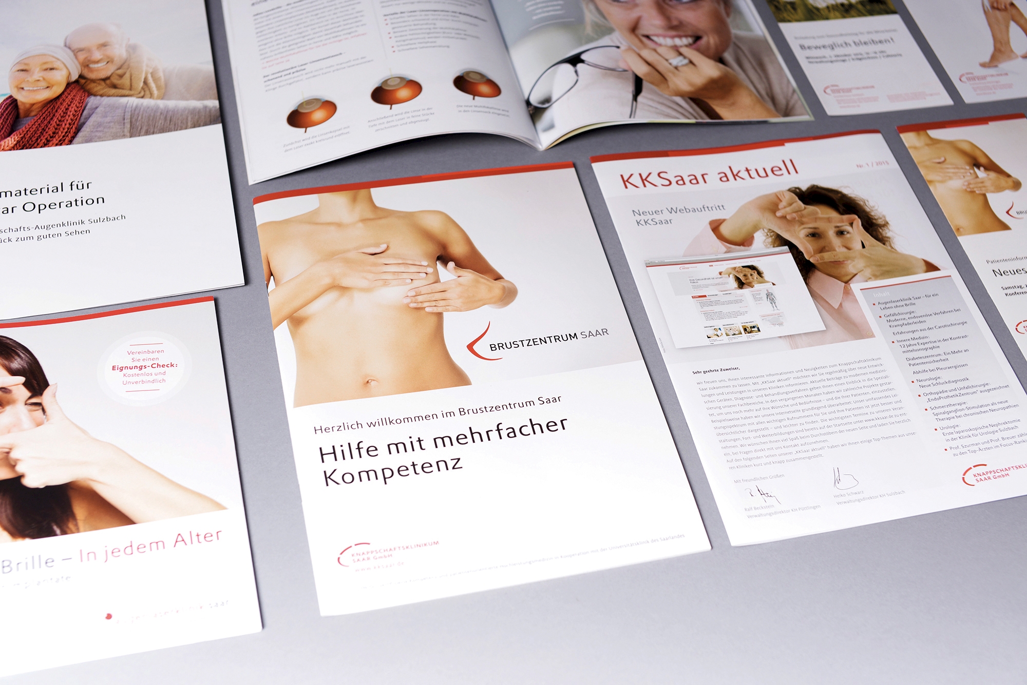 Ralf Leis Grafikdesign Saarbrücken Folder, Broschüren und Magazine Knappschaftsklinikum Saar GmbH